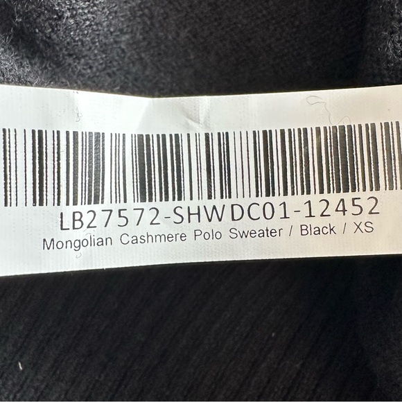 Quince NWT Mongolian Cashmere Polo Sweater Women’s Black Size XS - Picture 6 of 7